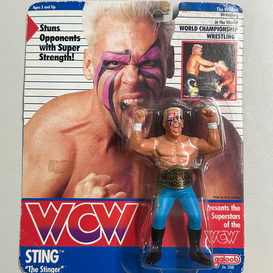WCW Galoob MOC - Sting - English Card (Italian Import)
