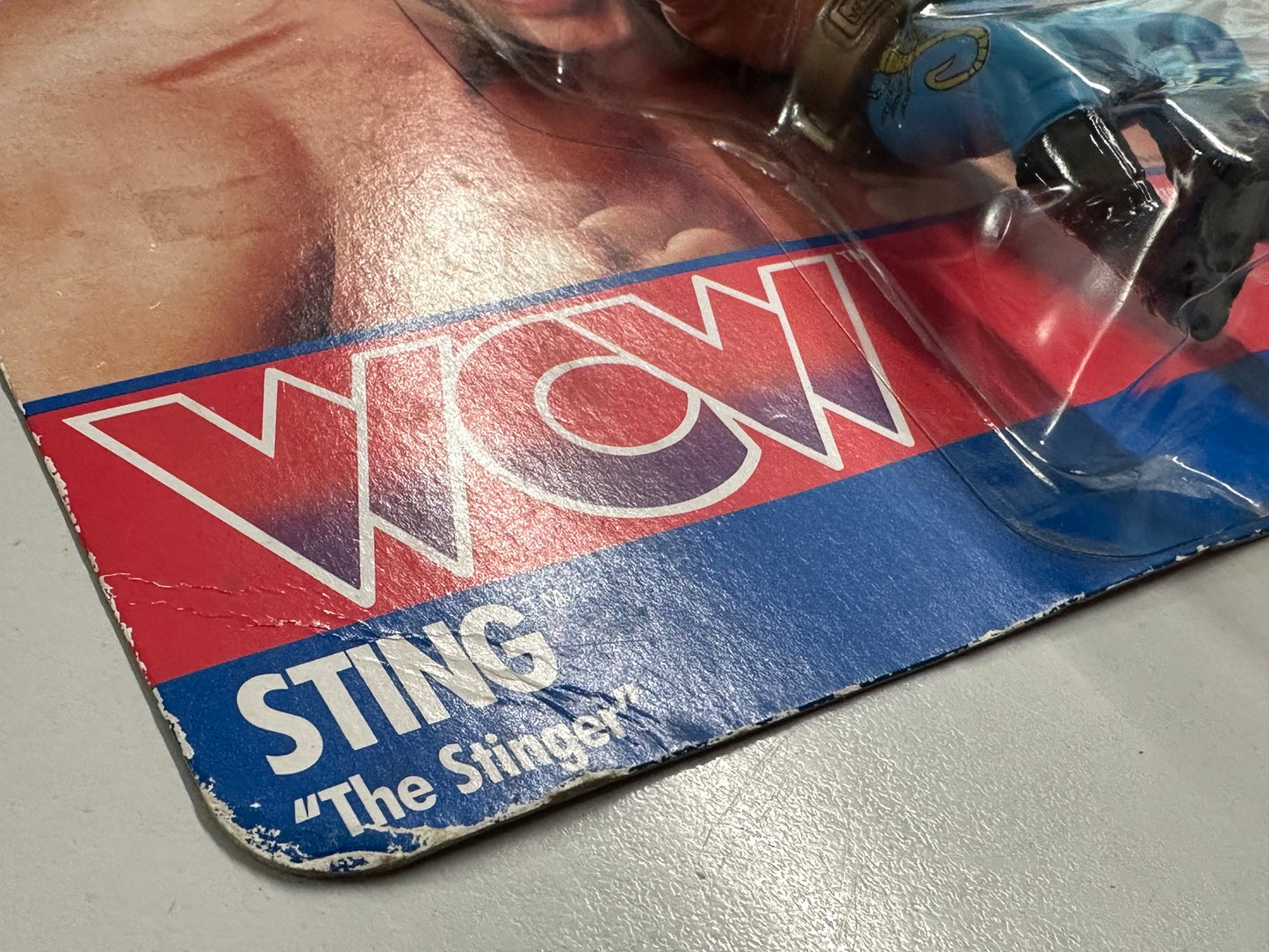 WCW Galoob MOC - Sting - English Card (Italian Import)