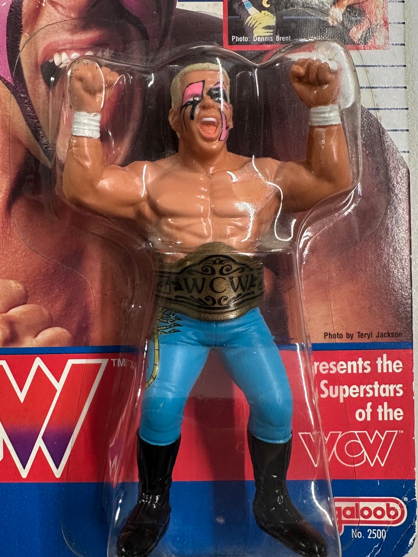 WCW Galoob MOC - Sting - English Card (Italian Import)