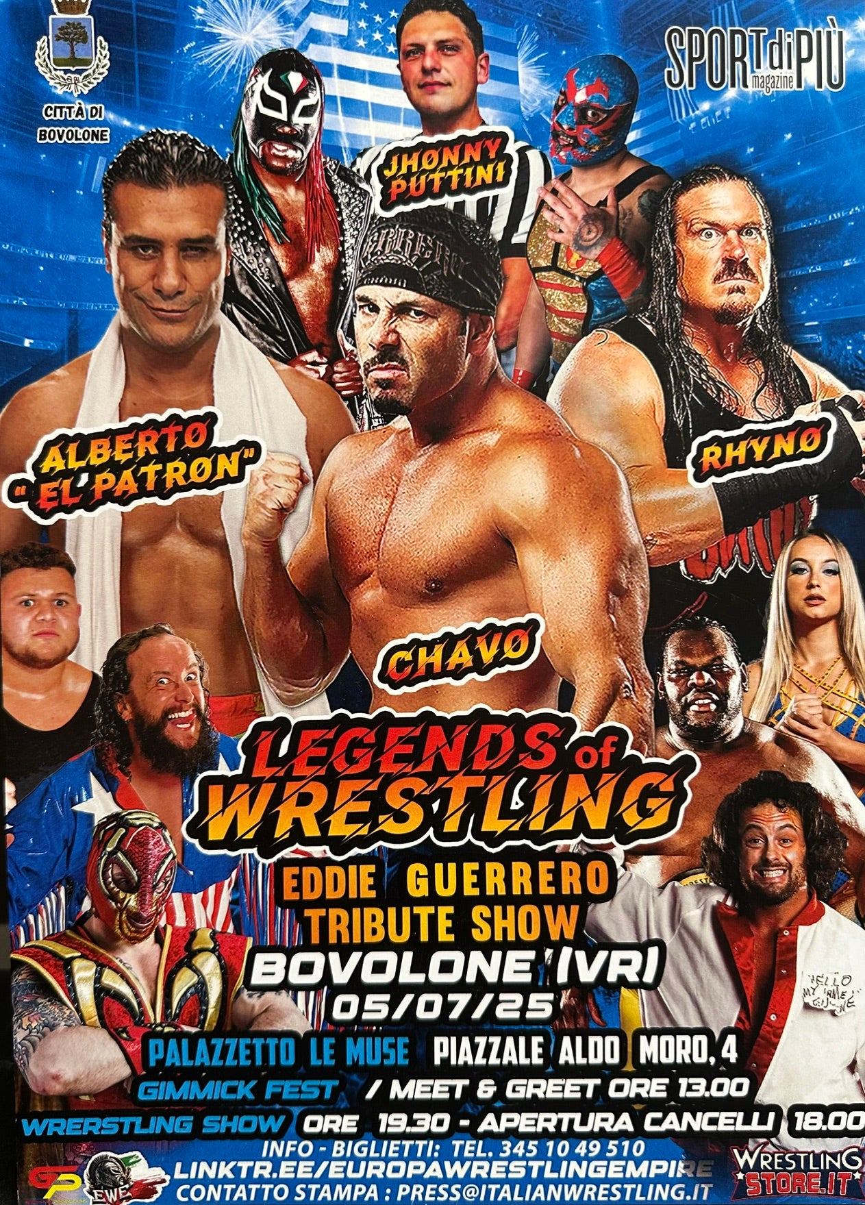 Miniposter (Promo picture) EWE Eddie Guerrero Tribute Show Billboard Bovolone (30X21cm)