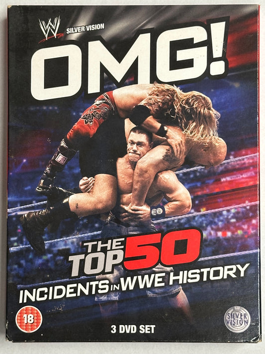 DVD WWE OMG! - Top 50 Incidents in WWE History (3 DVD) *Digipack* (Usato in buone condizioni)