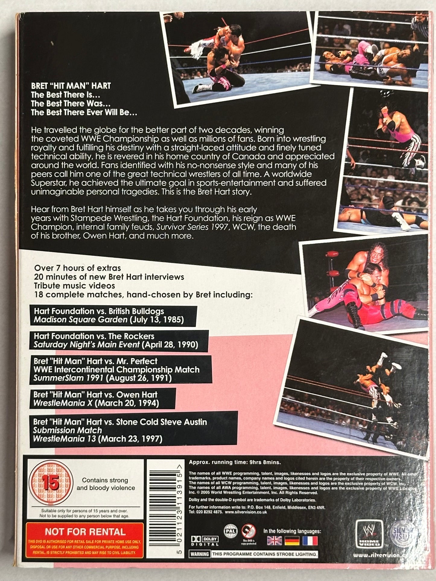 DVD Bret "Hitman" Hart (3 Dischi Digipack) (Usato in buone condizioni)