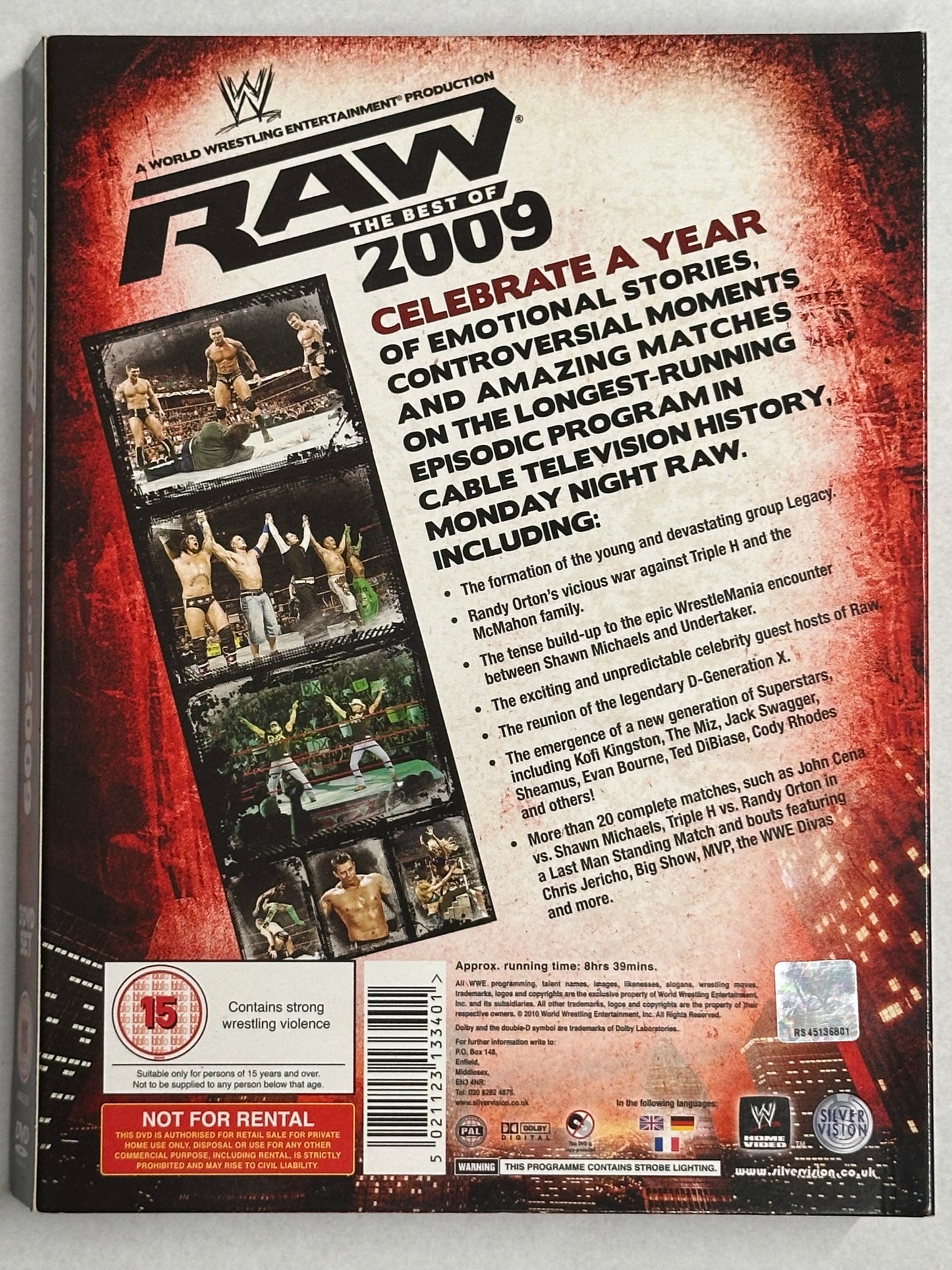 DVD WWE The Best of Raw 2009 (3 Dischi Digipack) (Usato in buone condizioni)