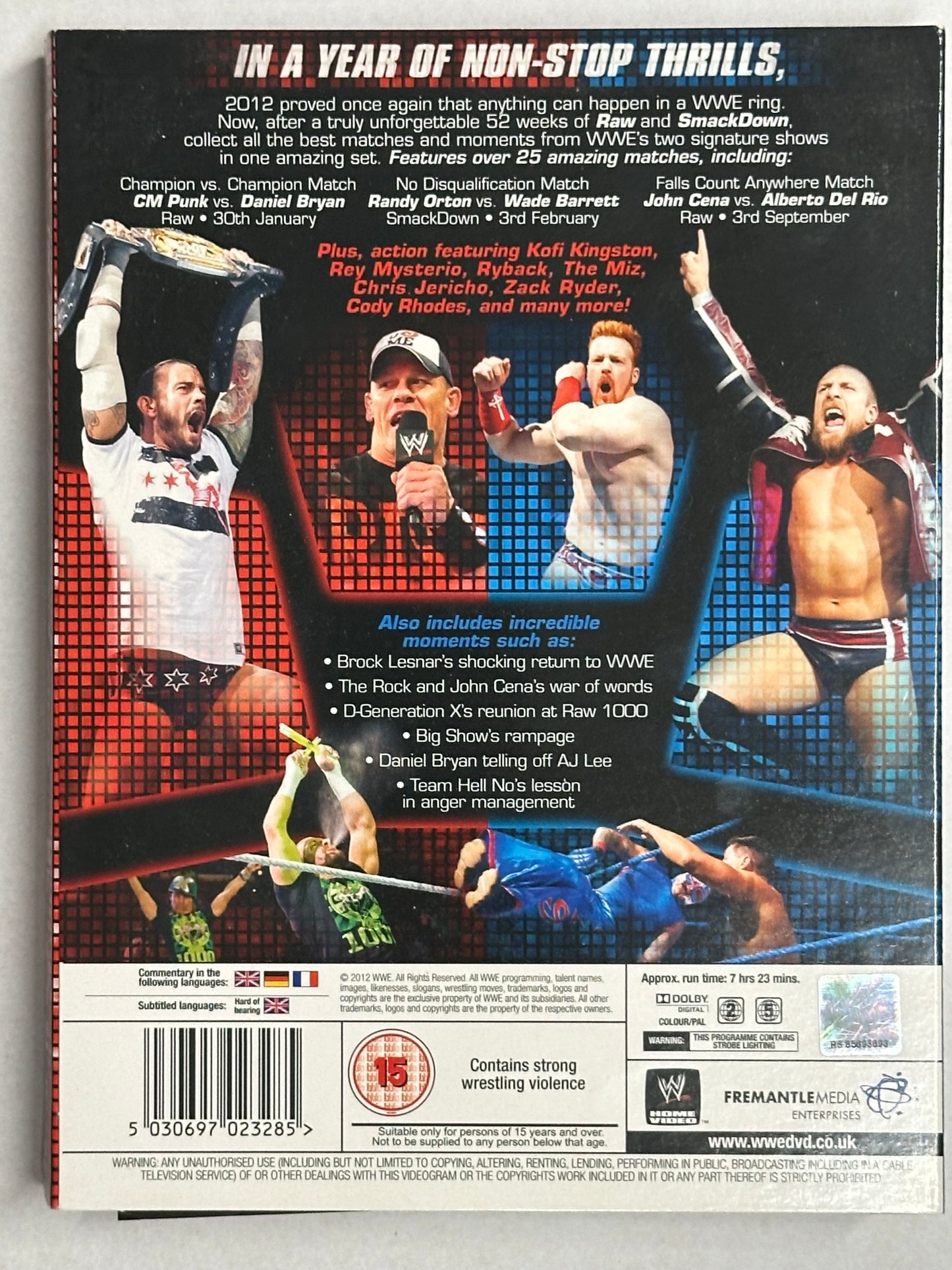 DVD - WWE Best of Raw & Smackdown 2012 (3 Dischi Digipack) (Usato in Buone Condizioni)