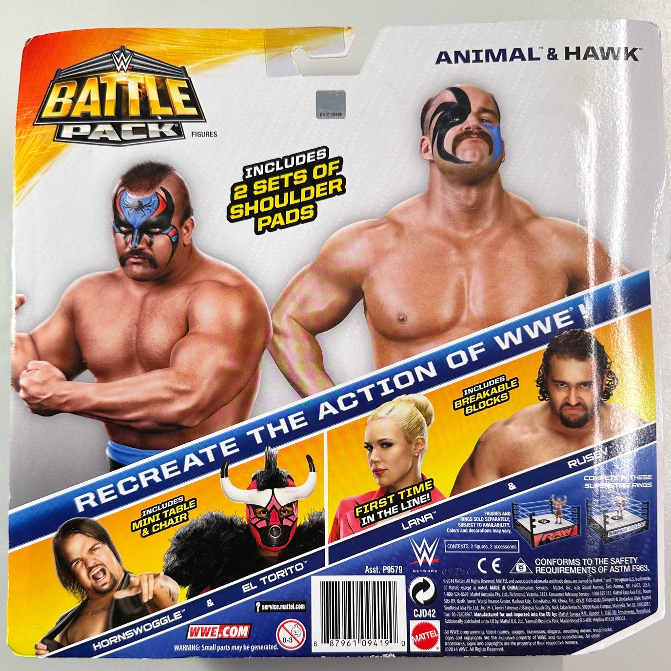 WWE Battle Pack Series #34 - Hawk & Animal - Legion of Doom - Road Warriors (Vedi le foto)