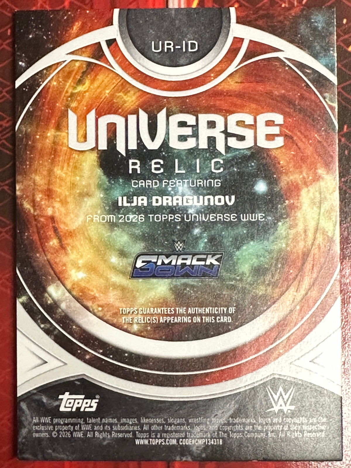 WWE Universe 2026 Relic Patch - Ilja Dragunov