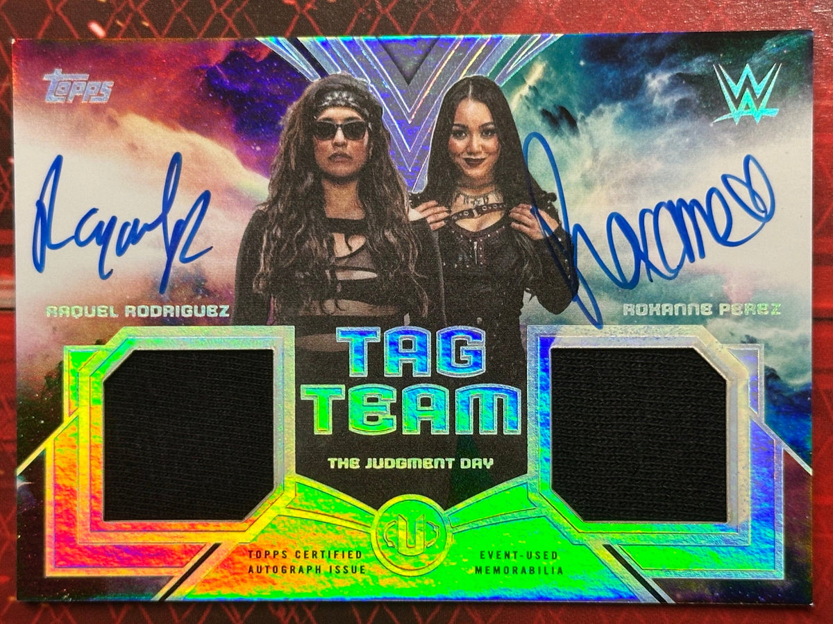 WWE Universe 2026 Tag Team Relic Autographs Raquel Rodriguez & Roxanne Perez