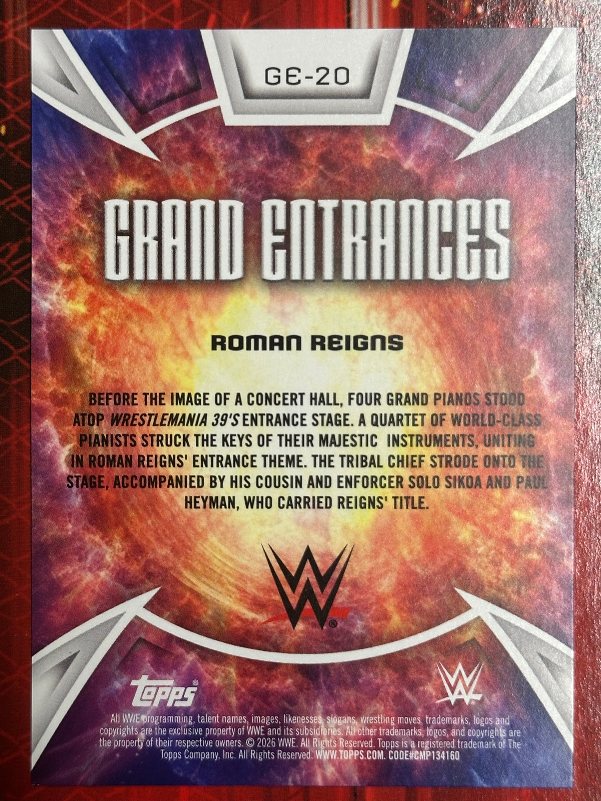 WWE Universe 2026 Grand Entrances Roman Reigns