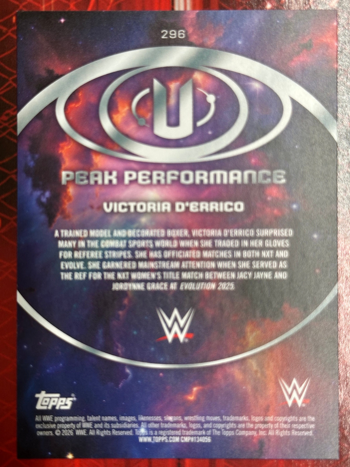 WWE Universe 2026 Nr. 296 Höchstleistung (Ref) Victoria D'Errico