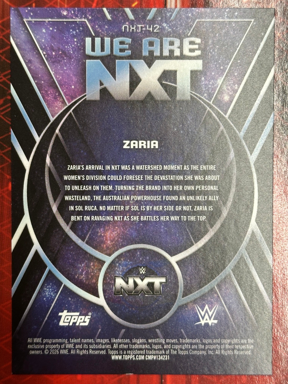 WWE Universe 2026 We are NXT Zaria