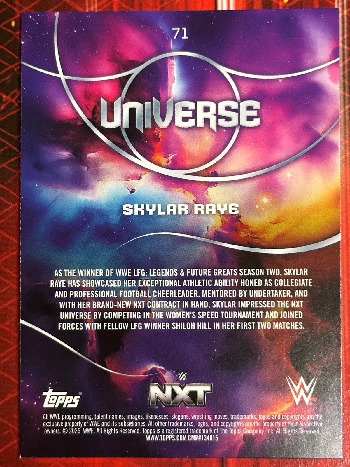 WWE Universe 2026 Nr. 71 Skylar Raye (Rookie Card)