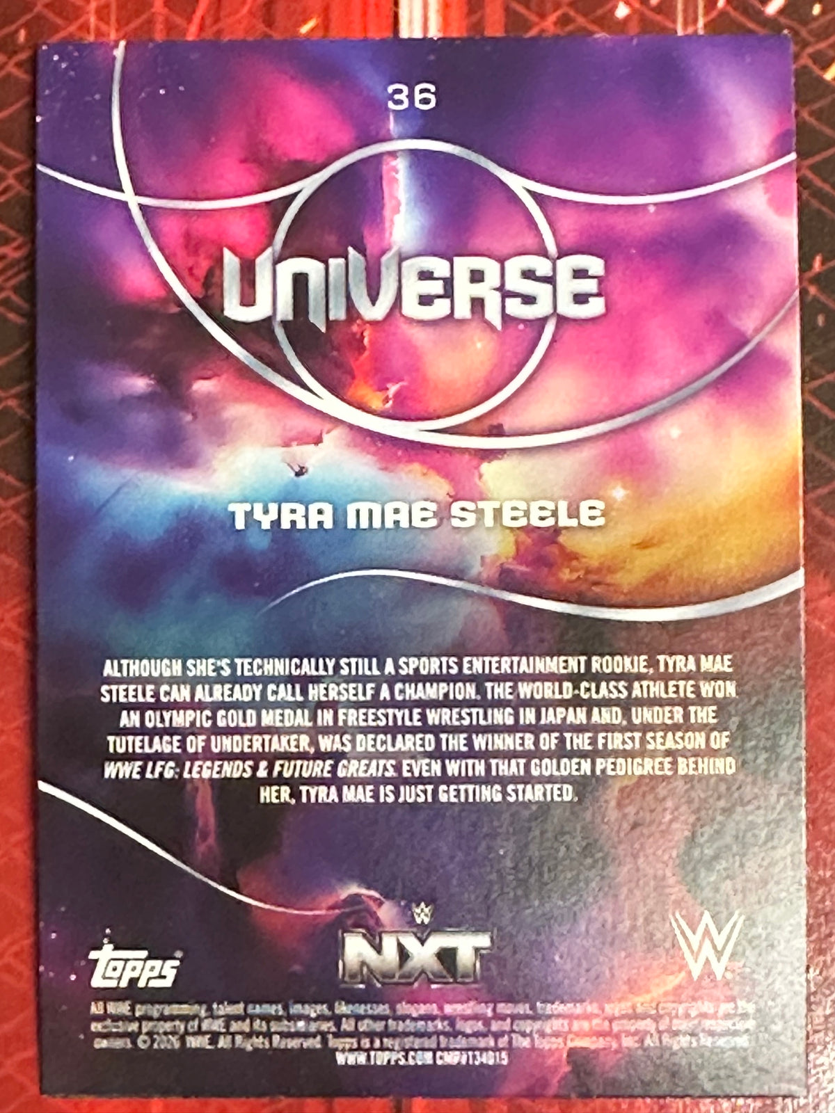 WWE Universe 2026 No. 36 Tyra Mae Steele (Rookie Card)