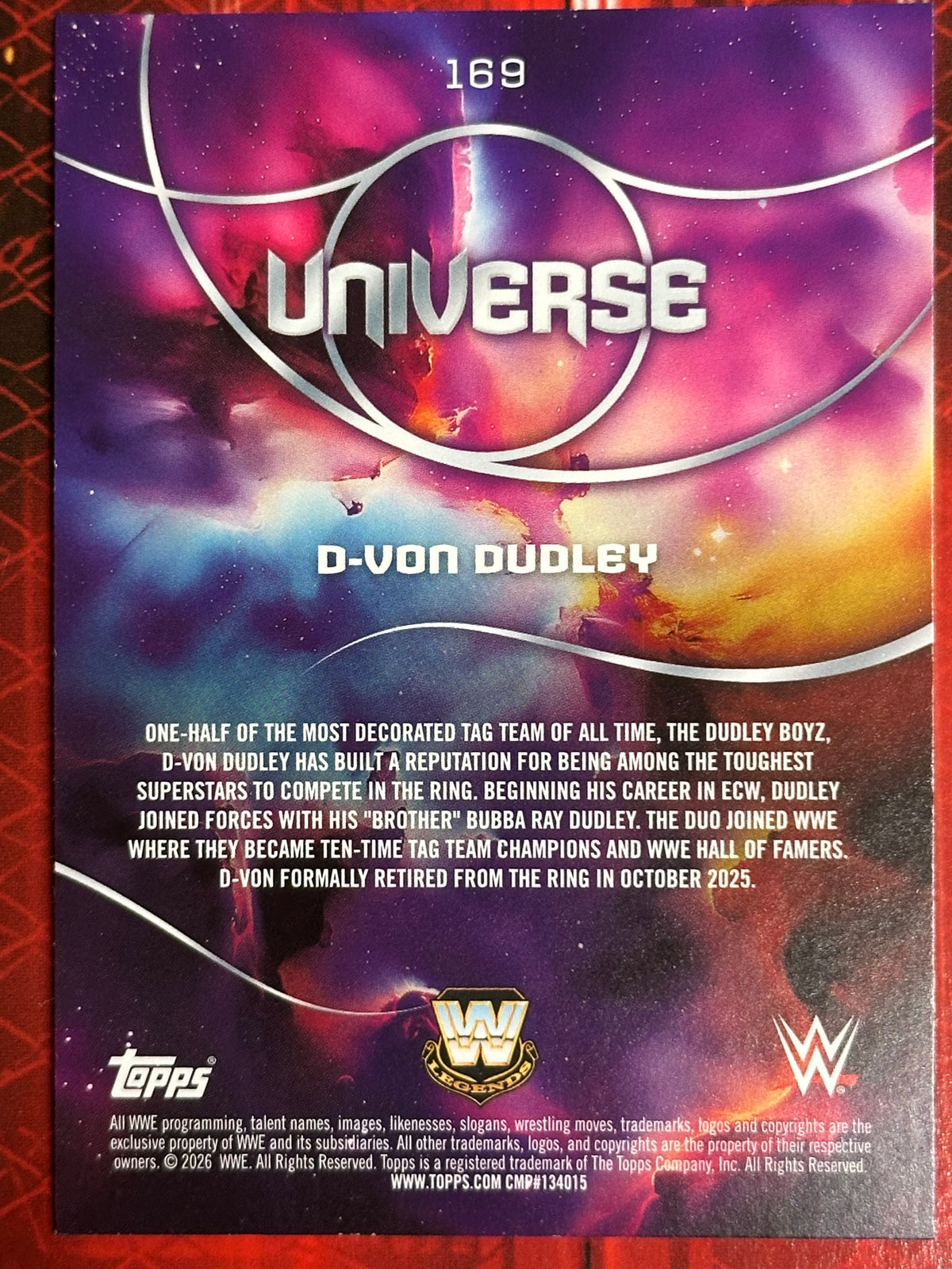 WWE Universe 2026 Nr. 169 D-Von Dudley (Gold Parallel)