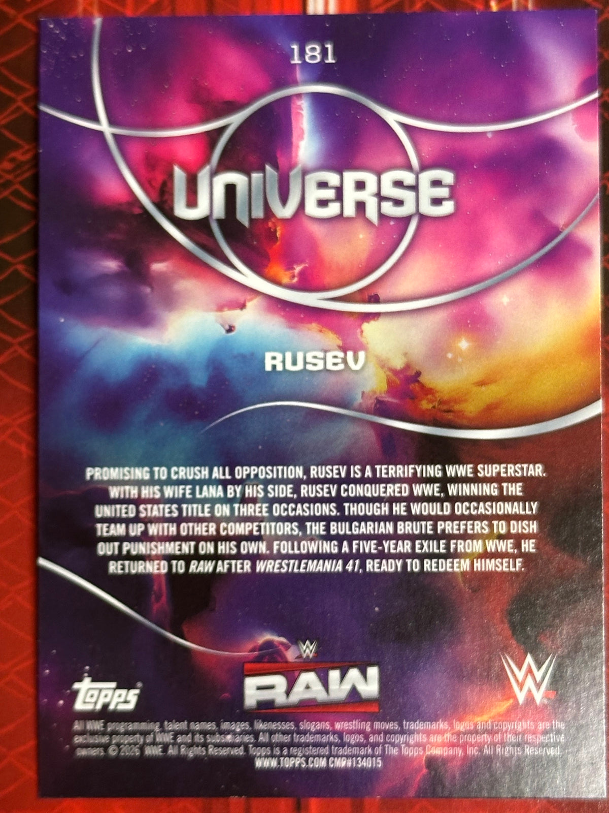 WWE Universe 2026 No. 181 Rusev (Gold Parallel)