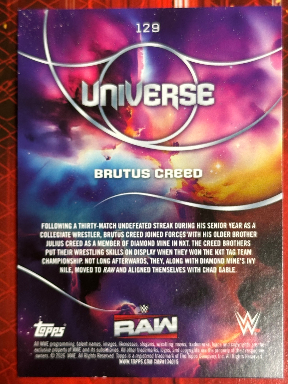 WWE Universe 2026 Nr. 129 Brutus Creed (Gold Parallel)