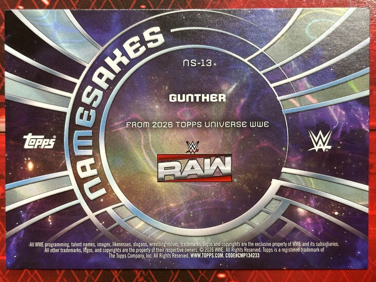 WWE Universe 2026 Namensvettern Gunther