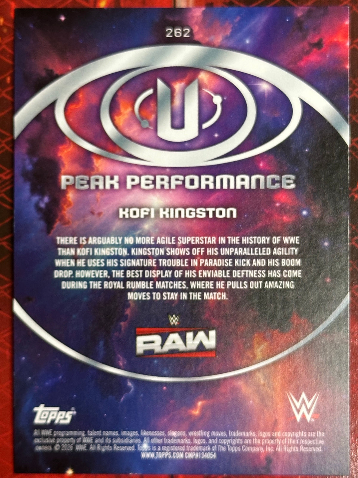 WWE Universe 2026 No. 262 Peak Performance Kofi Kingston (Gold Parallel)