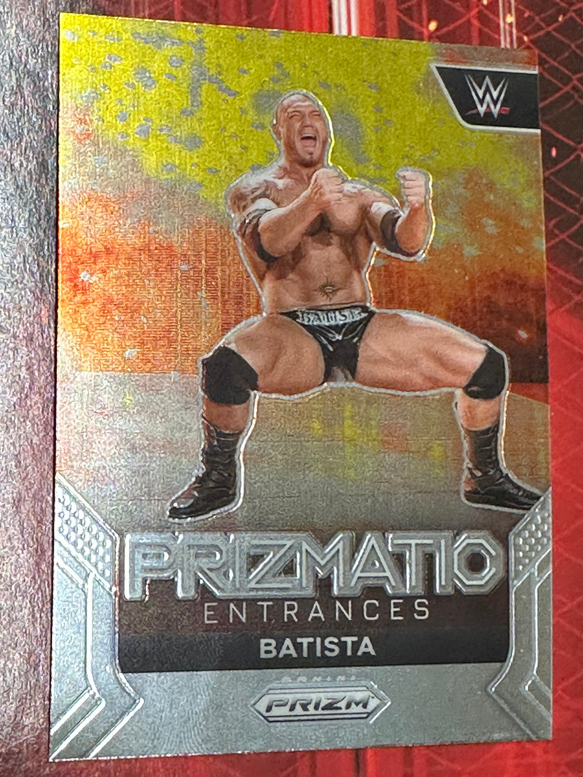 WWE Panini Prizm 2024 Trading Card Prizmatic Entrances No. 014 - Batista