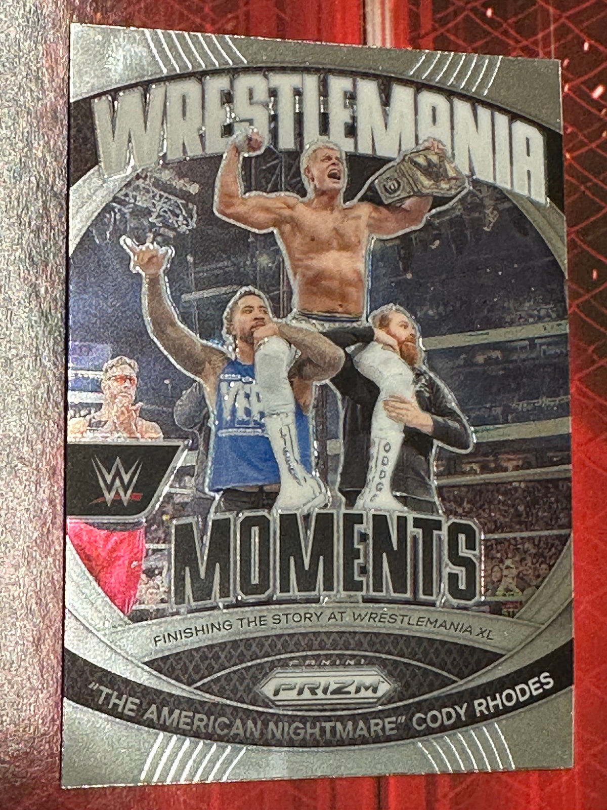 WWE Panini Prizm 2024 Trading Card WrestleMania Moments No. 040 - Cody Rhodes