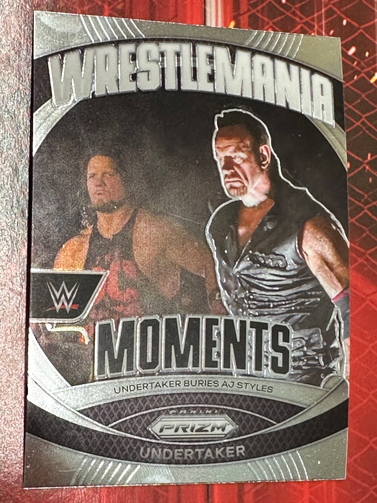 WWE Panini Prizm 2024 Trading Card WrestleMania Moments No. 033 - Undertaker