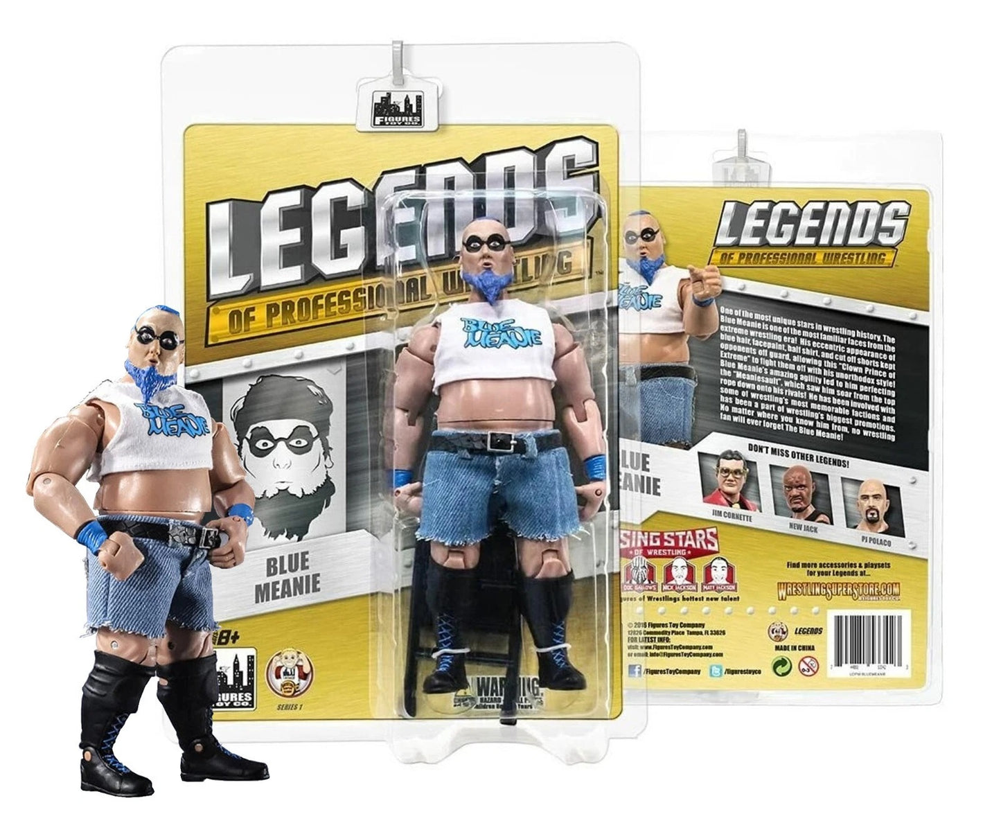 Legends of Pro Wrestling Serie – The Blue Meanie *weißes Shirt* (Ruthless Aggression Stil)