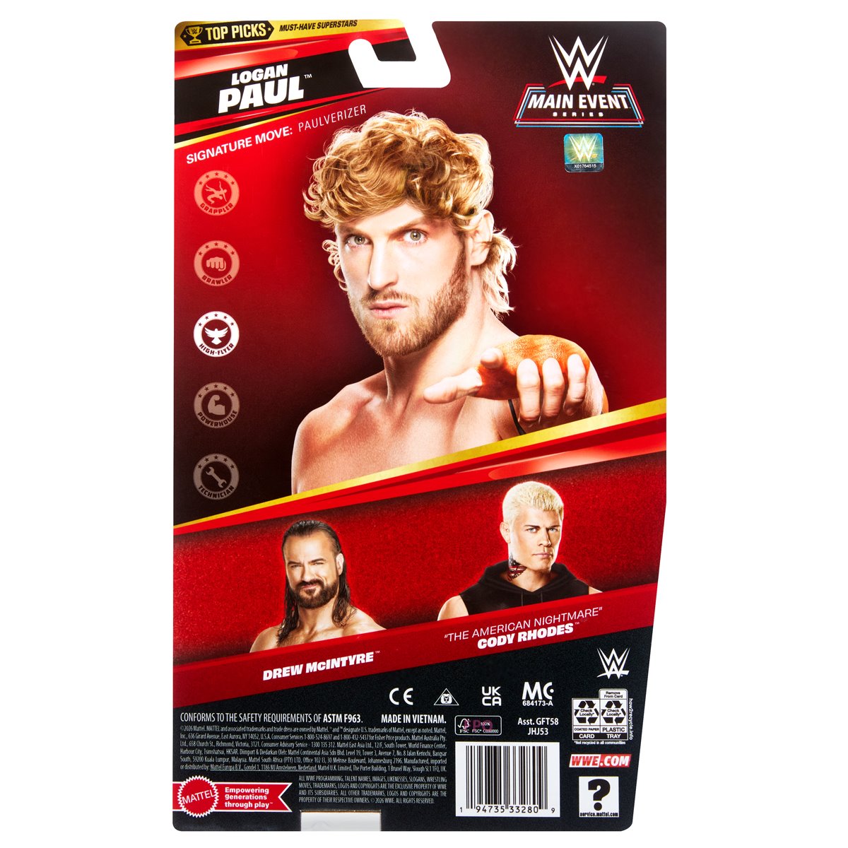 WWE Main Event Top Picks 2026 Wave 4 - Logan Paul *DMG*