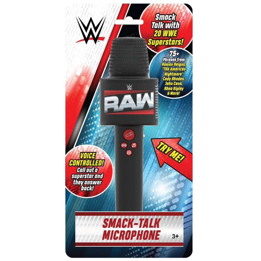 eKids WWE Smack Talk (Microfono giocattolo con effetti sonori e più di 75 frasi di oltre 20 Superstar WWE)
