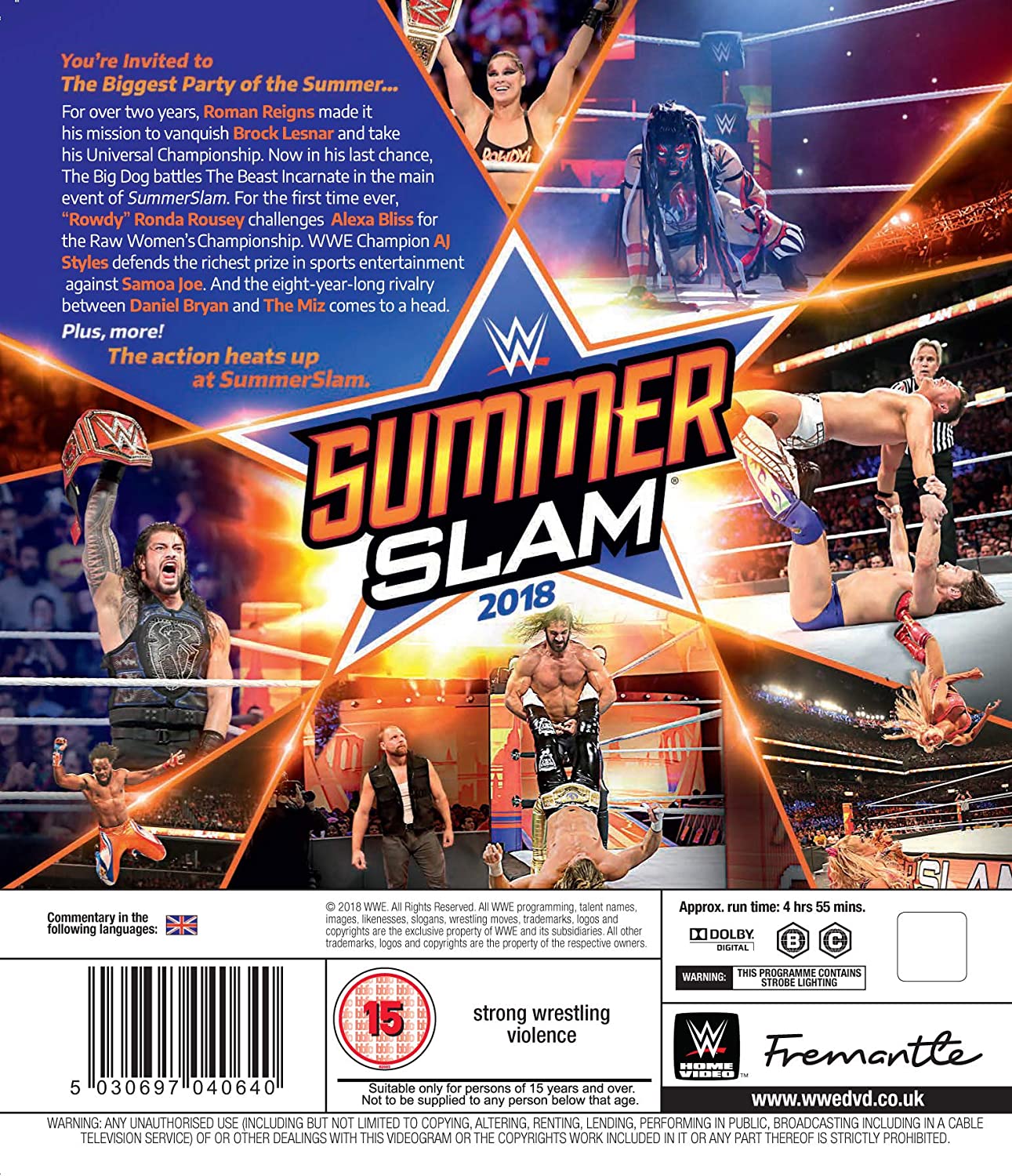 Blu Ray - SummerSlam 2018
