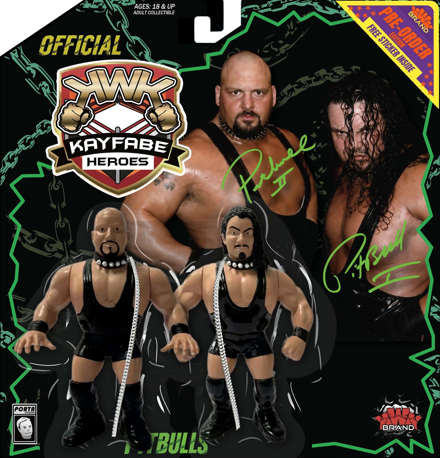 KWK Kayfabe Heroes - Pitbulls (Black Card) *PREORDER MARCH 2027*