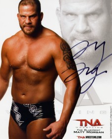 Miniposter autografato TNA - Matt Morgan (26x20cm)