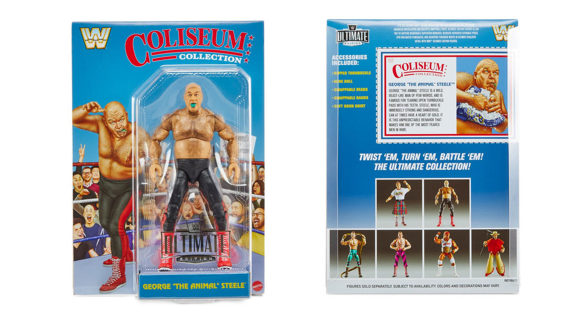 WWE Ultimate Edition Coliseum Collection Series 3 - "Rowdy" Roddy Piper & George "The Animal" Steele - Set completo con BOX