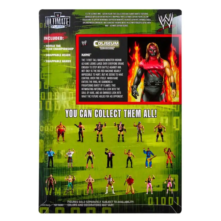 WWE Ultimate Edition Coliseum Collection - Kane (Chase Limited Edition con cintura di campione del mondo Attitude)
