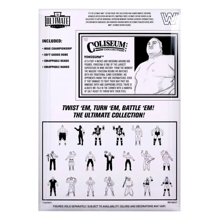 WWE Ultimate Edition Coliseum Collection - Yokozuna (con cintura di campione WWF)