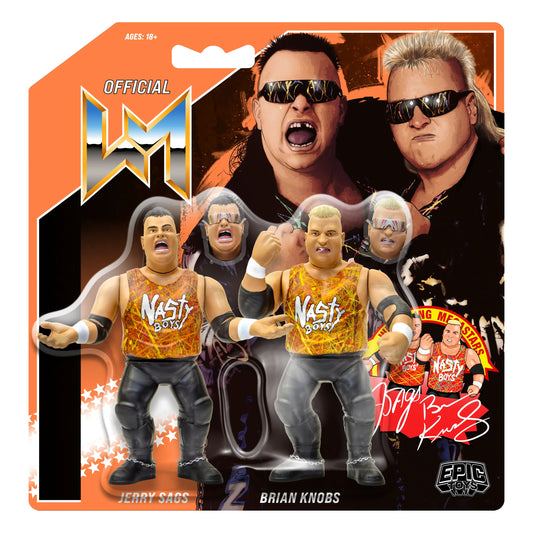 Retro Epic Toys Wrestling Megastars - The Nasty Boys (Orange Card)
