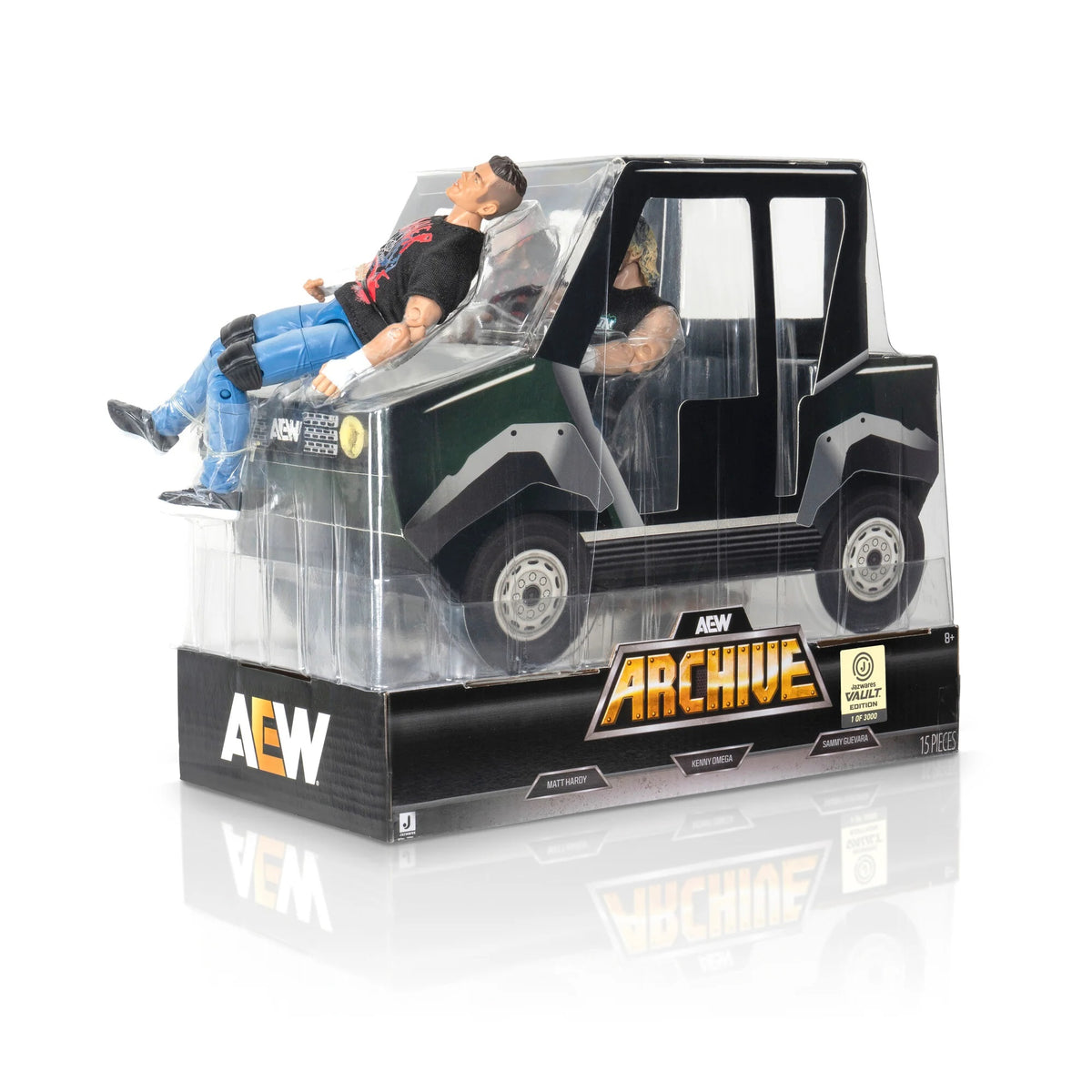 AEW Jazwares Vault Archive - Golf Cart 3-Pack - Sammy Guevara + Matt Hardy + Kenny Omega (Limited Edition 1:3000)
