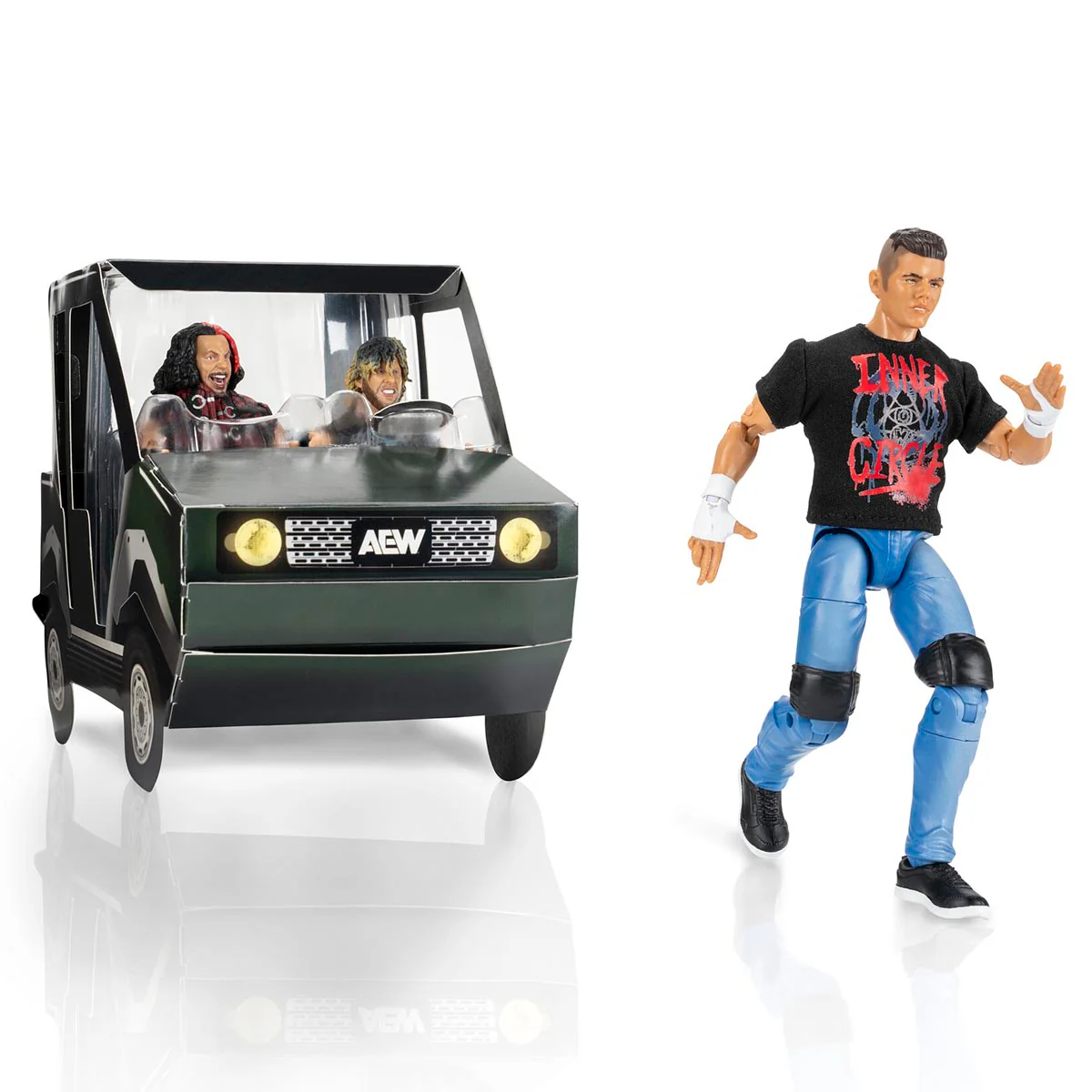 AEW Jazwares Vault Archive - Golf Cart 3-Pack - Sammy Guevara + Matt Hardy + Kenny Omega (Limited Edition 1:3000)