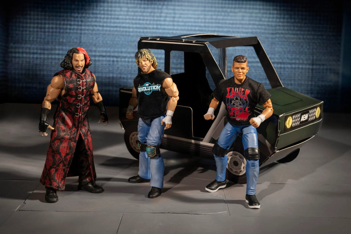 AEW Jazwares Vault Archive - Golf Cart 3-Pack - Sammy Guevara + Matt Hardy + Kenny Omega (Limited Edition 1:3000)