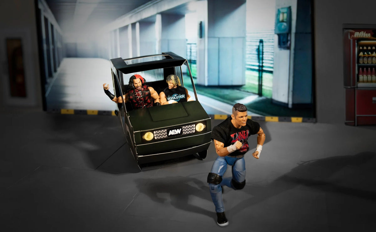 AEW Jazwares Vault Archive - Golf Cart 3-Pack - Sammy Guevara + Matt Hardy + Kenny Omega (Limited Edition 1:3000)