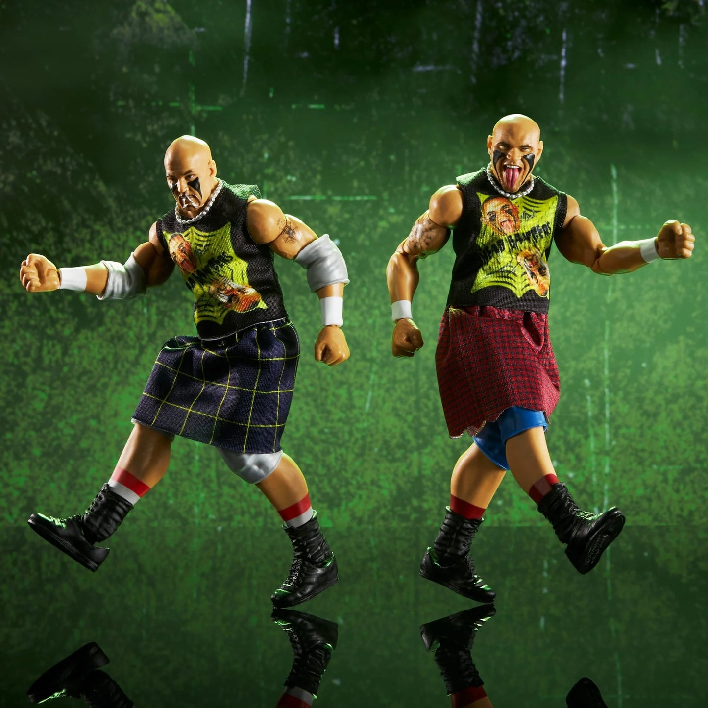 WWE Elite 2-Pack - Mosh & Thrasher - The Headbangers *DMG*