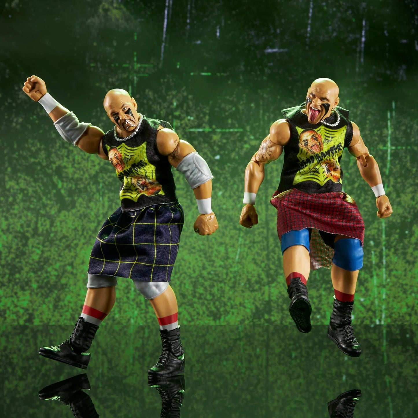 WWE Elite 2-Pack - Mosh & Thrasher - The Headbangers *DMG*