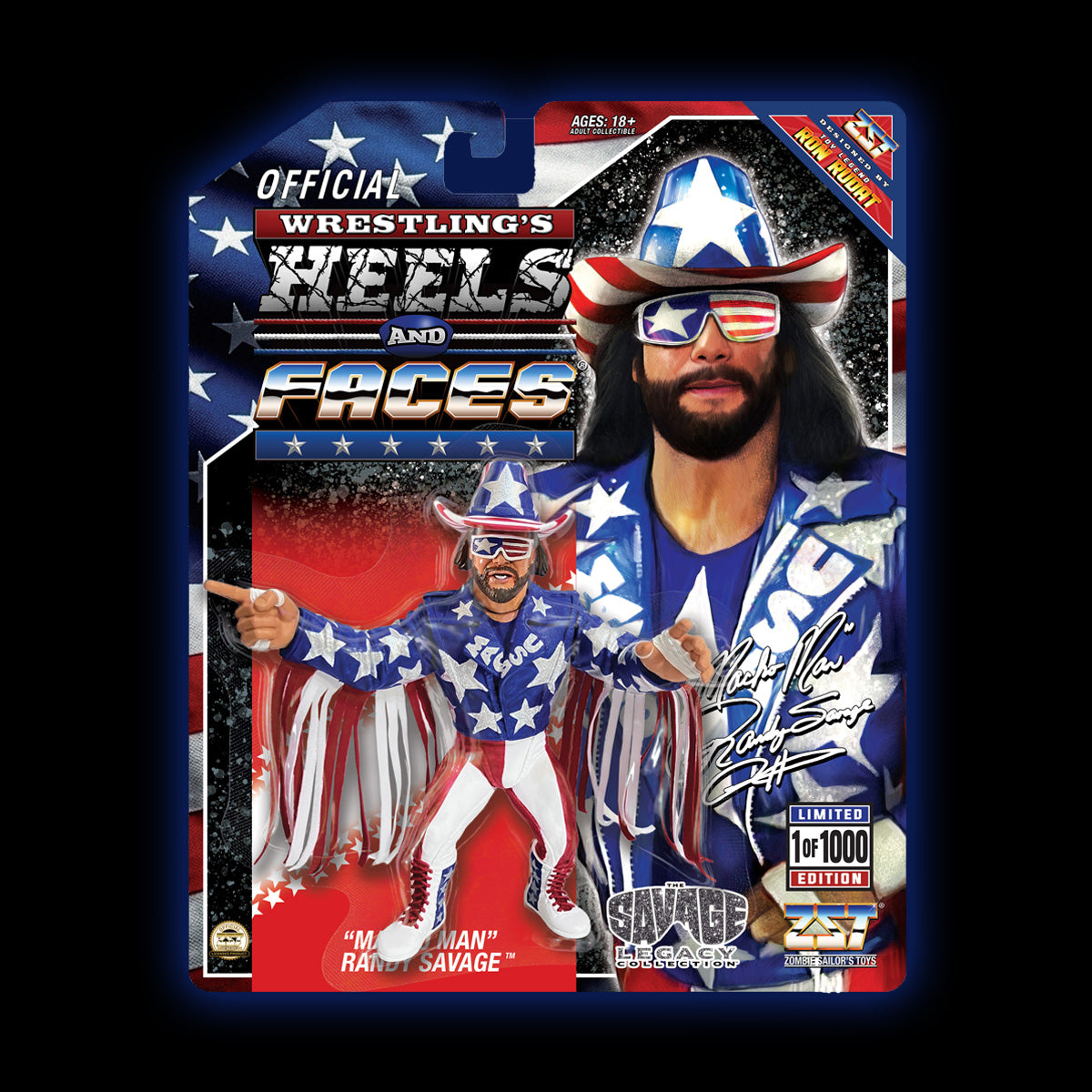 Zombie Sailor Wrestling's Heels & Faces 1:1000 Limited Edition - Macho Man Randy Savage USA *PREORDER NOVEMBER/DECEMBER 2026*