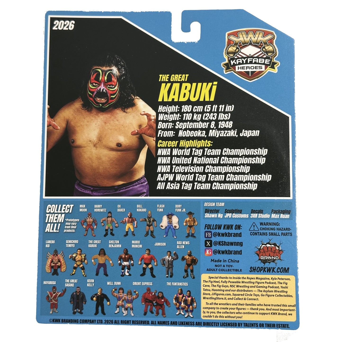 KWK Kayfabe Heroes - The Great Kabuki Deluxe Edition (Blue Card)