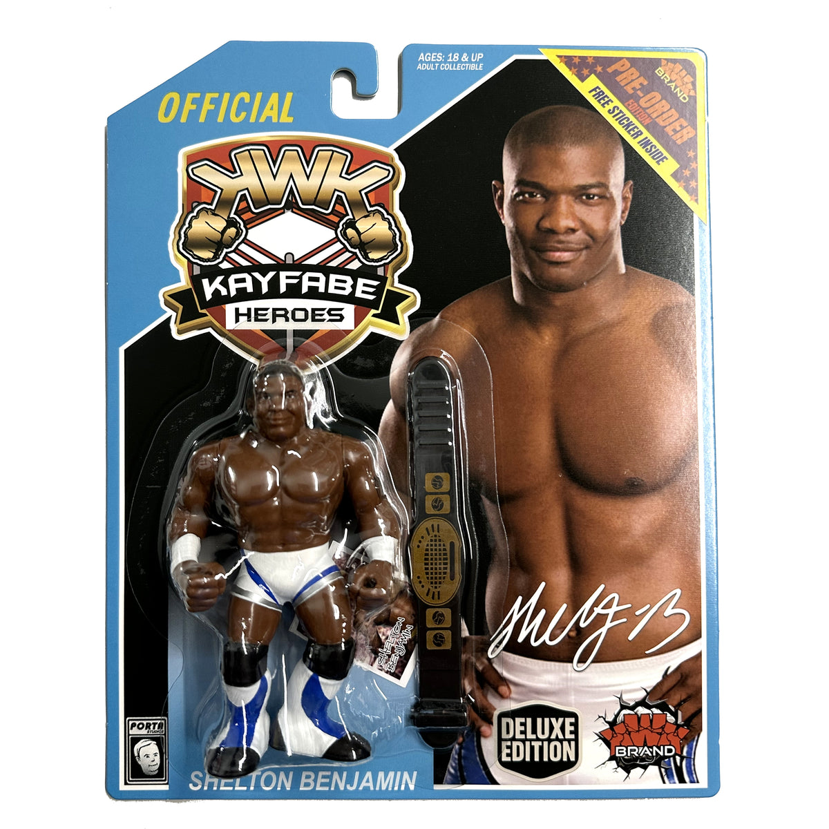 KWK Kayfabe Heroes - Shelton Benjamin (Blue card Deluxe Edition) *Con bonus Preorder-Sticker*