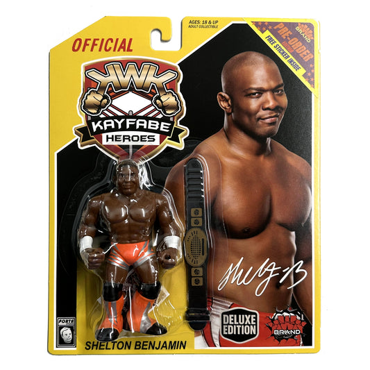 KWK Kayfabe Heroes - Shelton Benjamin (Yellow card Deluxe Edition) *Con bonus Preorder-Sticker*