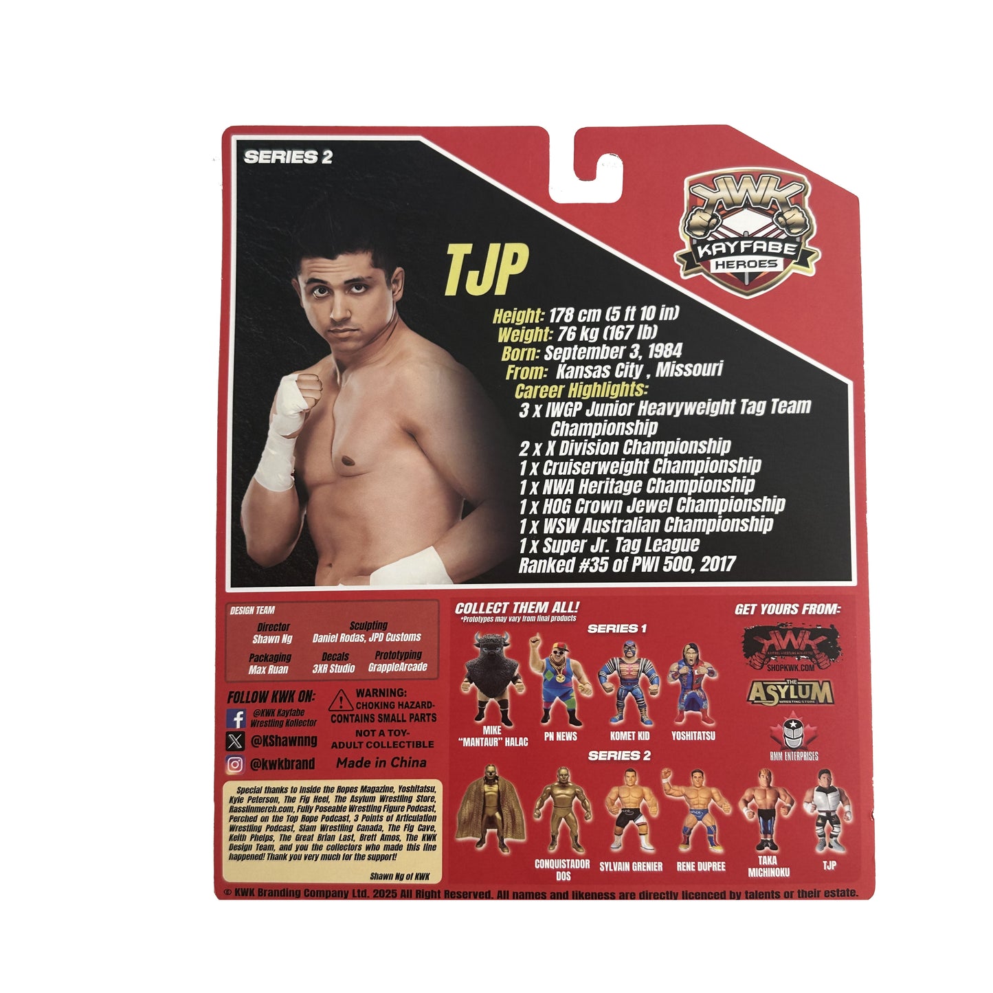 KWK Kayfabe Heroes - TJP - JP Perkins (Red Card)