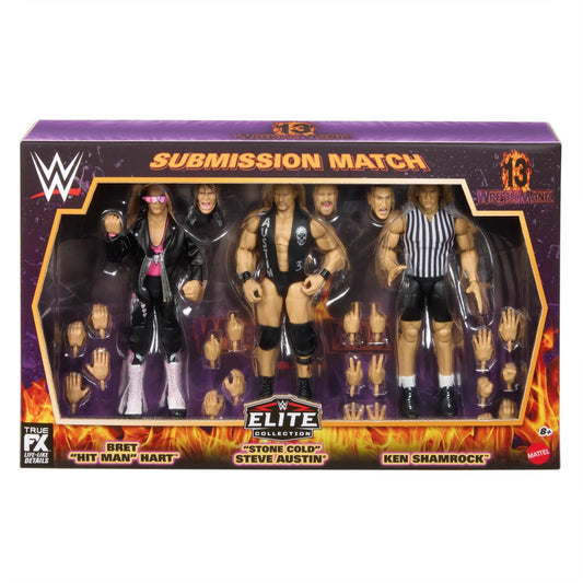 WWE Elite 3-Pack - The Submission Match - Bret Hart + Stone Cold Steve Austin + Ken Shamrock