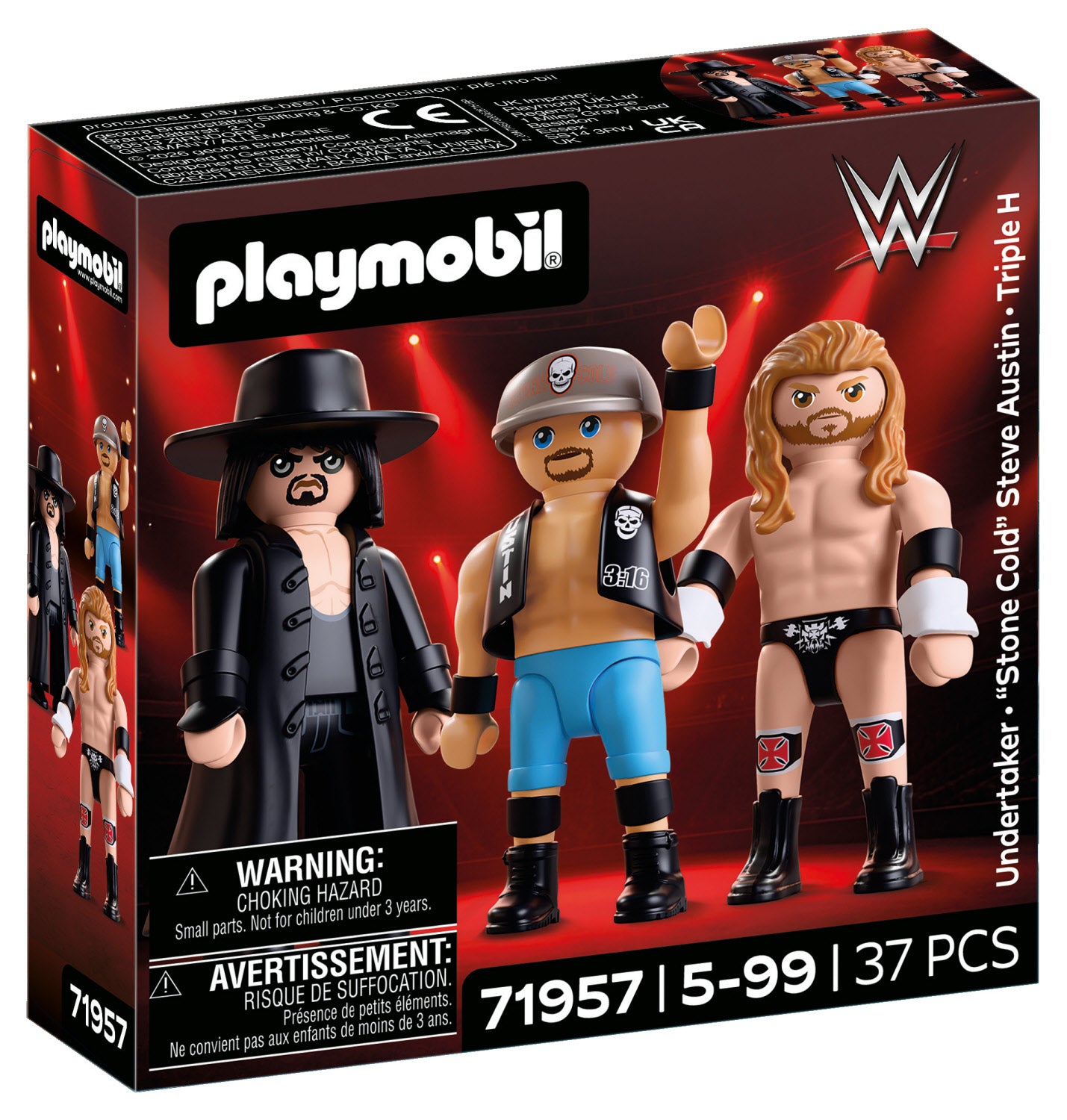 WWE Playmobil 2026 - 3-Pack - Undertaker + Stone Cold Steve Austin + Triple-H HHH