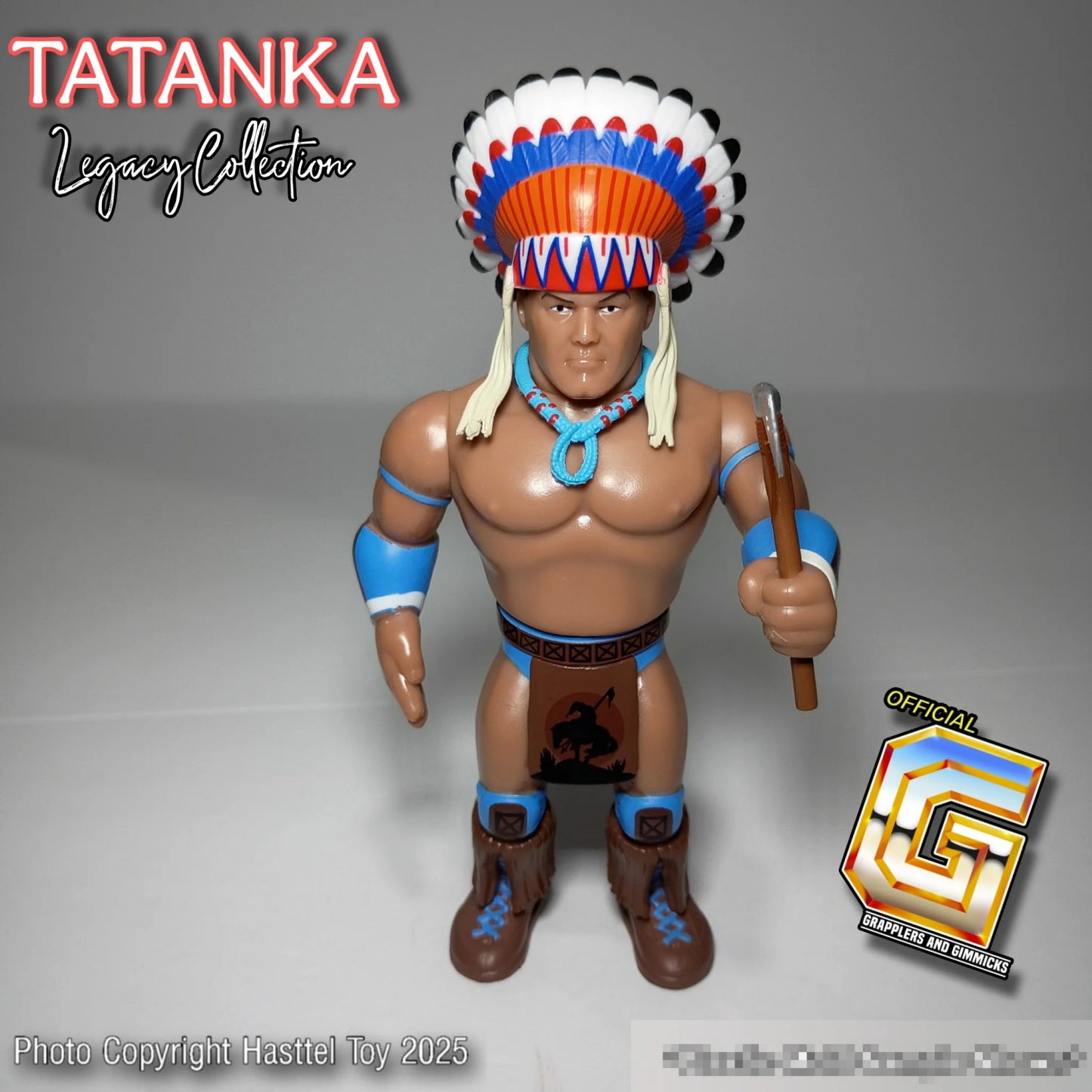 Retro Hasttel Grapplers & Gimmicks - Tatanka (Blue)