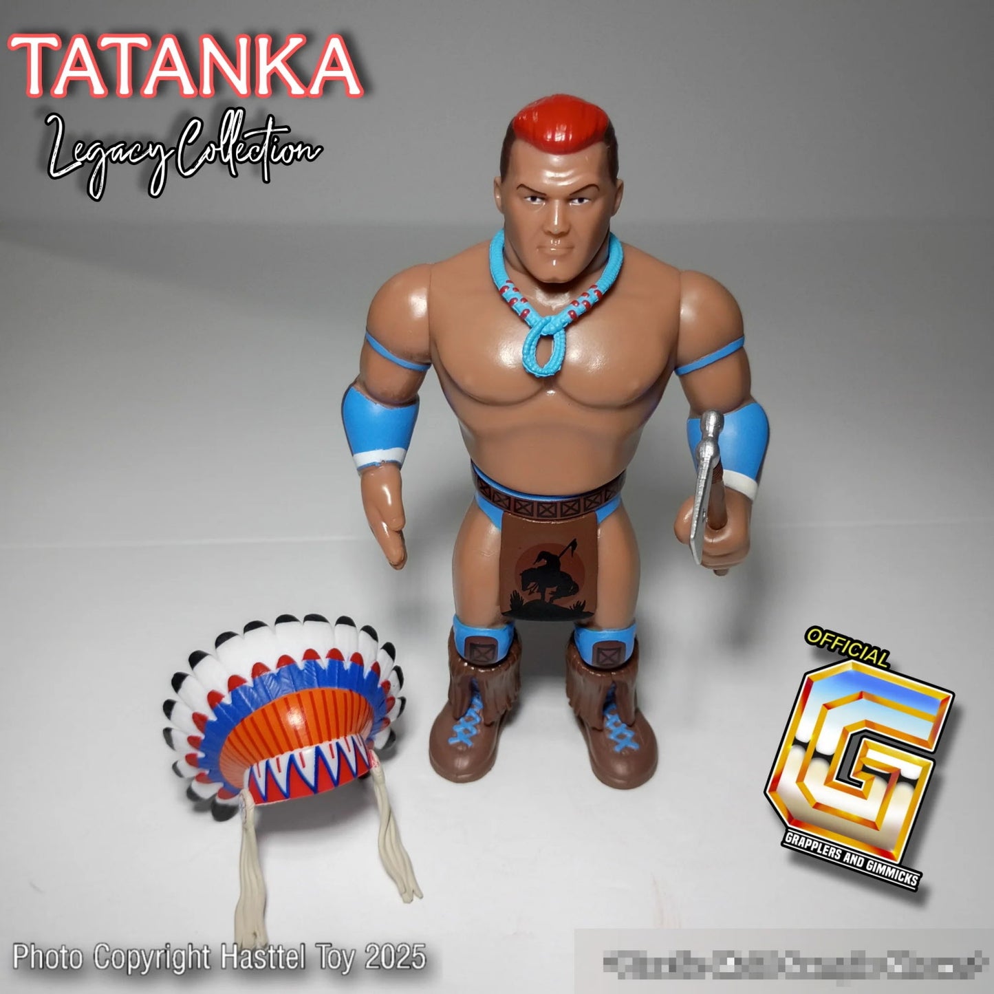 Retro Hasttel Grapplers & Gimmicks - Tatanka (Blue)