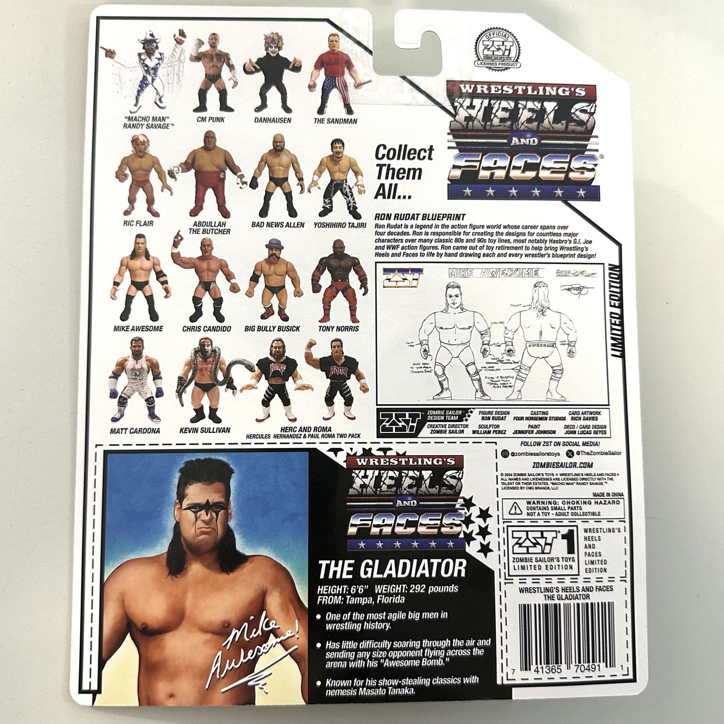 Zombie Sailor Wrestling's Heels & Faces Limited Edition (1:1000) 'Gladiator' Mike Awesome